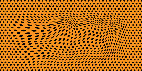 Mesh black and yellow seamless pattern on a isolated background.