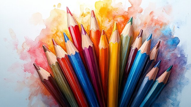 A captivating birdseye view of a colorful bouquet   228 pencil, color, drawing, pencils, school, colored, art, education, crayon, group, colorful, colour, draw, rainbow, pen, wood, paint, crayons, obj