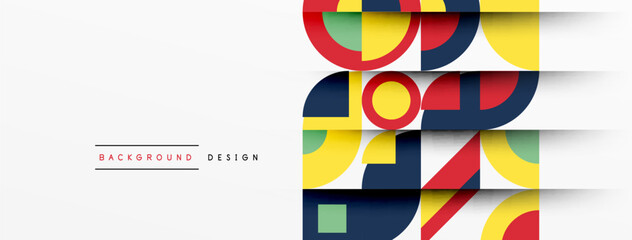 Modern geometrical abstract background - circles. Business or technology presentation design