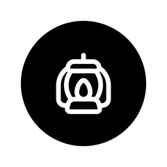 lantern line circular icon