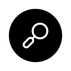 magnifying glass line circular icon