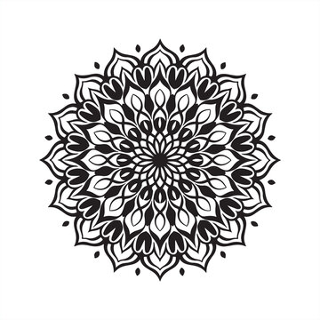 recommend clip art: Ornamental mandala silhouette design