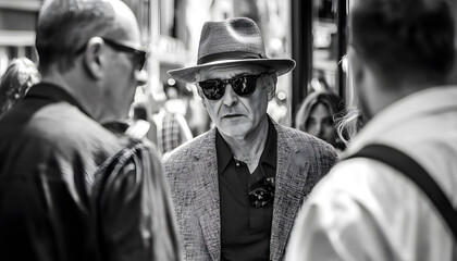 Fototapeta premium Take street photography with a busy mind and tell a story