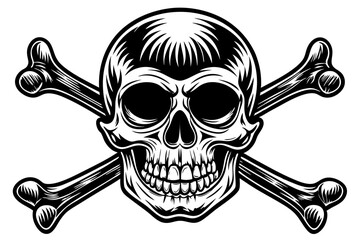 Skull and Crossbones silhouette, Skull with Crossbones Symbol