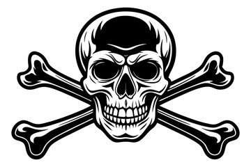 Skull and Crossbones silhouette, Skull with Crossbones Symbol