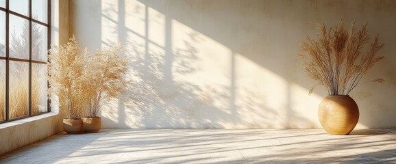 Dining Room Entrance With Table And Empty White Wall