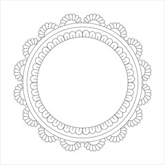 Silhouette with Mandala tracery in ethnic oriental style