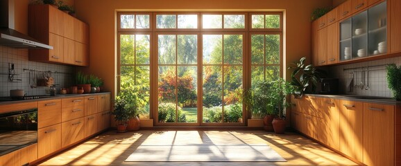Domestic Kitchen Interior, Photo Realistic