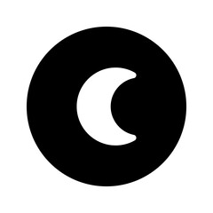 moon glyph circular icon