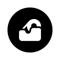 tape glyph circular icon