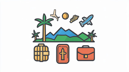 graphic resource for travel and vacation	