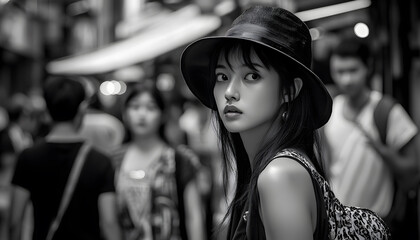 Fototapeta premium Take street photography with a busy mind and tell a story