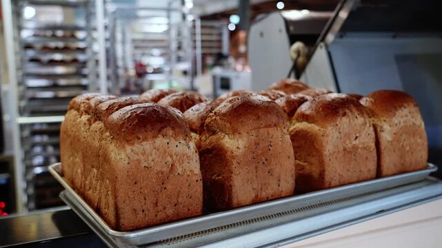 Fresh breads on the tray