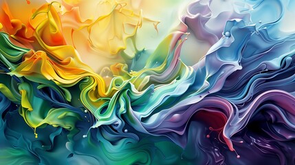 Obraz premium Colorful Abstract Fluid Artwork