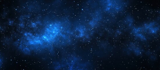 Naklejka premium Celestial Night Sky with Stars and Nebulae