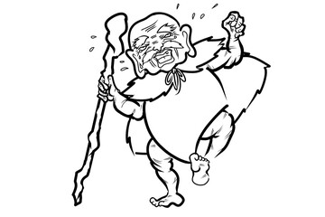 Japanese ghost yokai named konakijijii