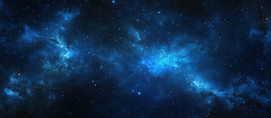 Naklejka premium Starry Night Sky with Nebulae