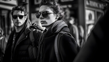 Fototapeta premium Take street photography with a busy mind and tell a story