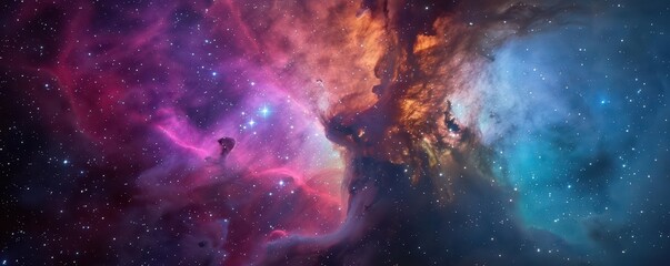 Fototapeta premium A deep space capture of the Eagle Nebula s Pillars of Creation, astrophotography, Eagle Nebula, deep space