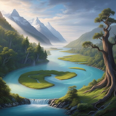 lake in the mountains