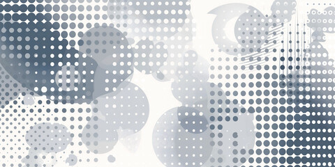 Fototapeta premium Vector illustration of a gray and white halftone