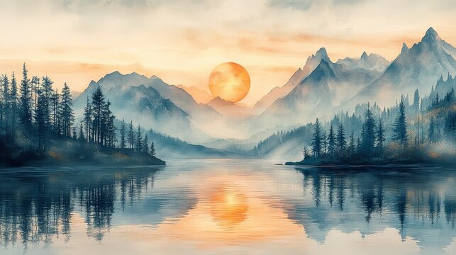 Capture a majestic mountain range at sunrise in wa  803 lake, mountain, water, landscape, mountains, sky, nature, reflection, snow, clouds, forest, alps, reflections, norway, scenic, cloud, winter, pa