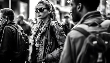 Fototapeta premium Take street photography with a busy mind and tell a story