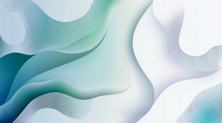 Abstract background with green wavy shapes and gradient
