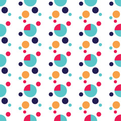 A minimal style of Seamless dots pattern with white background. Vector repeating textures