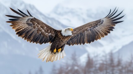 Obraz premium Craft a striking silhouette of a majestic eagle in 340 bird, eagle, flying, flight, sky, wings, fly, nature, wildlife, animal, raptor, wing, bald, hawk, wild, blue, beak, osprey, freedom, predator, w