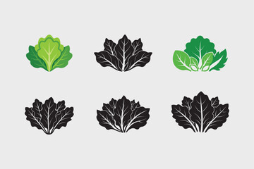 Lettuce Icon Symbol - Vector Illustration for Graphic and Web Design | Logo and Clipart Template