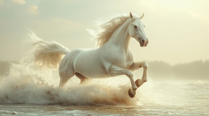 Obraz premium Design a whimsical ethereal unicorn in a majestic 593 horse, animal, white, isolated, stallion, vector, black, illustration, running, gallop, mammal, farm, equestrian, mane, silhouette, mare, wild, 