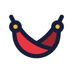hammock flat line icon