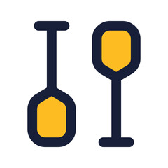 paddles flat line icon