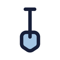 shovel flat line icon