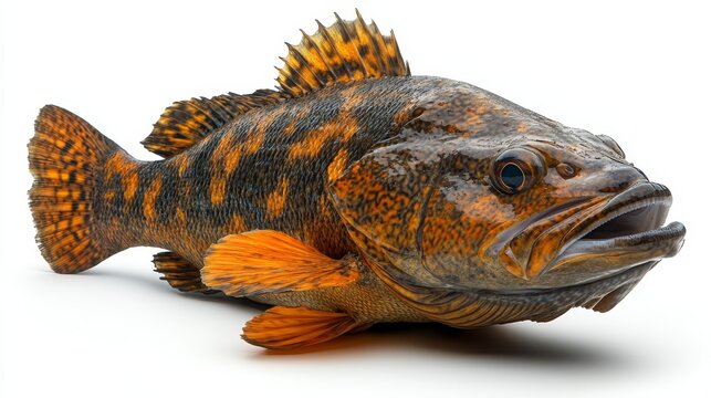 Side view of a mighty grouper isolated on a white   275 animal, reptile, lizard, turtle, nature, tortoise, isolated, wildlife, shell, amphibian, fish, closeup, frog, white, macro, eye, food, wild, gre