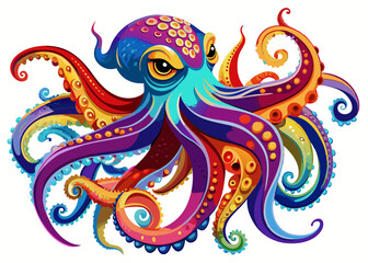 vector illustration of an abstract dragon