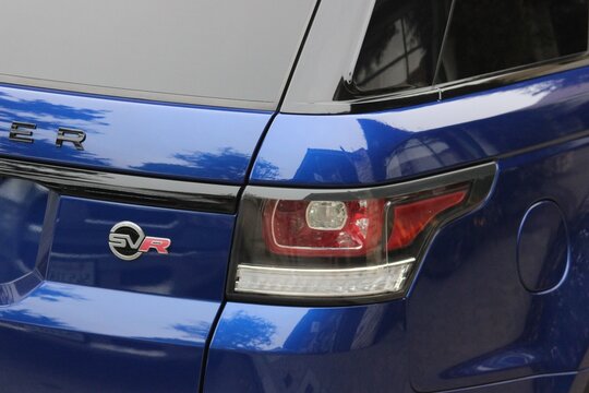 Blue Range Rover SVR Sports Car