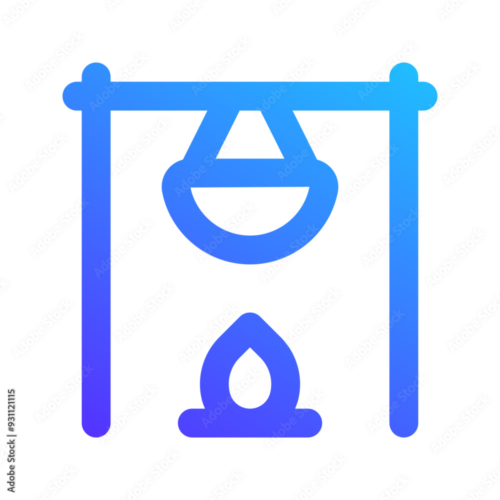 Poster cooking gradient icon