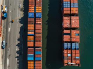 Fototapeta premium container_cargo_freight_ship_in_port