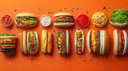 A colorful fast food menu board displaying combo meals, value deals, and limitedtime offers, Fast food menu, eyecatching design