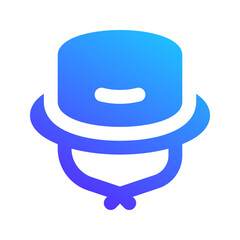 hat gradient fill icon