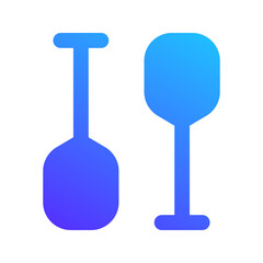paddles gradient fill icon
