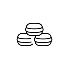 Macarons icon. Simple macarons icon stack for social media, app, and web design. Vector illustration.