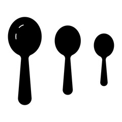 measuring spoon glyph icon