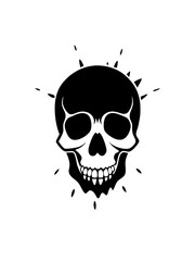 Skull icon design splash silhouette vector art illustration
