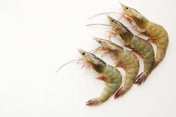 Shrimp, Fresh shrimp ,Fresh prawn raw seafood on white background