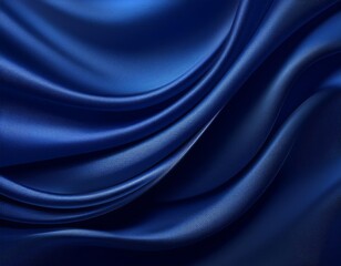 Obraz premium Blue Velvet: Draped Navy Satin with Shiny Folds