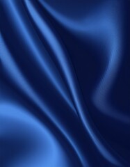Obraz premium Navy Elegance: Silk Satin Waves in Deep Blue