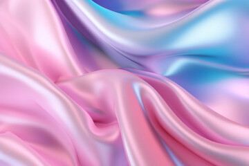 Obraz premium Processed collage of Iridescent fabric trendy cloth holographic texture. Background for banner